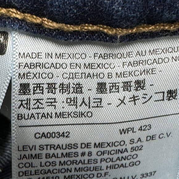 Levis 505 Mens Regular Fit Straight Leg Jeans Dark Blue Denim 42x30 - Picture 15 of 16